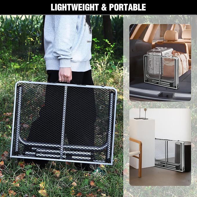 RedSwing Portable Grill Table for Outside, Aluminum Folding Grill Stand Table - Image 6