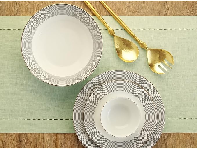 Solino Home Linen Sage Green Table Runner 120 Inches Long - Image 3