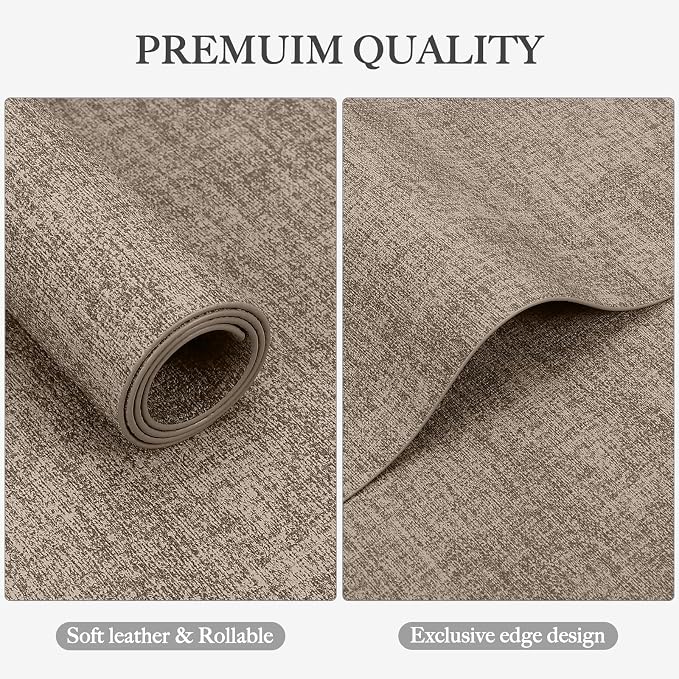 Faux Leather Heat Resistant Placemats Set of 6 – Waterproof Oilproof Wipeable - Image 4