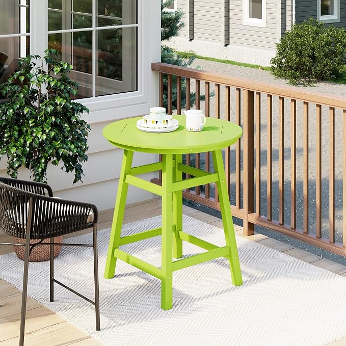 Costaelm Patio Bistro Table, Outdoor Bistro Dining Pub Table - Image 2