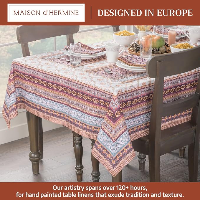 Maison d' Hermine Table Cloth Rectangle Table 100% Cotton 60 x 108 Inches Fall - Image 2