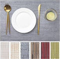 LEXMORE Placemats Set of 12 Vinyl/Plastic Woven Place Mats by lexmore