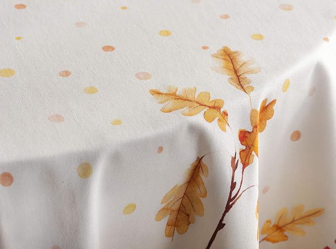 Maison d' Hermine Table Cloth Round Table 100% Cotton 63 Inches Fall Tablecloth - Image 9