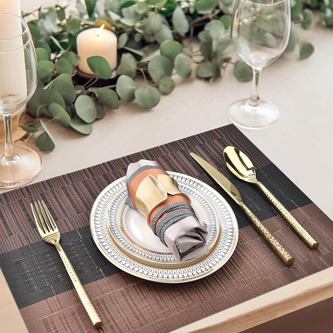 SLKQG Brown Placemats Set of 4 - Image 6
