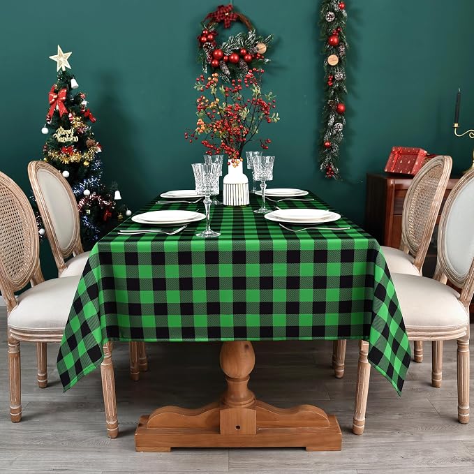 Waterproof Plaid Tablecloth Fabric - Image 3