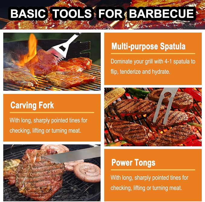 grilljoy 24PCS BBQ Grill Tools Set - Image 4