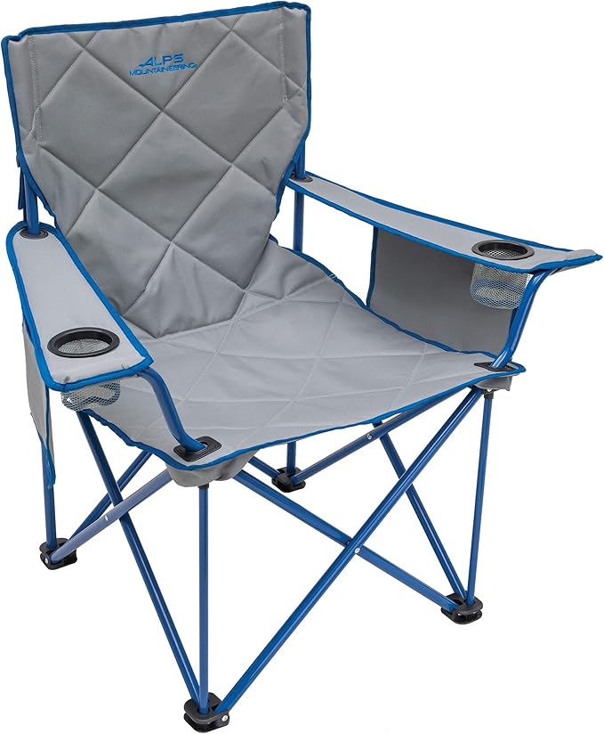 Camp Chairs for Adults, 800 lb Capacity, Light Gray Polyester