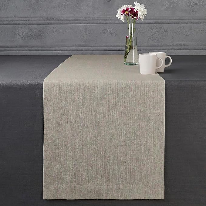 D'Moksha Homes Linen Natural Table Runner 60 Inches by DMokshaHomes