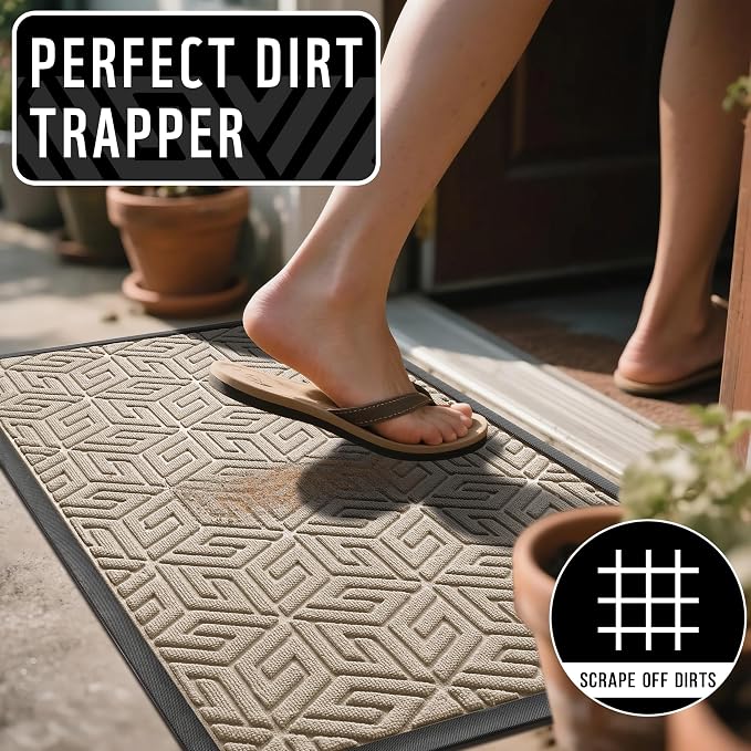Yimobra Doormat Outdoor Entrance 29.5x17, All-Weather Waterproof Outdoor Mats - Image 4