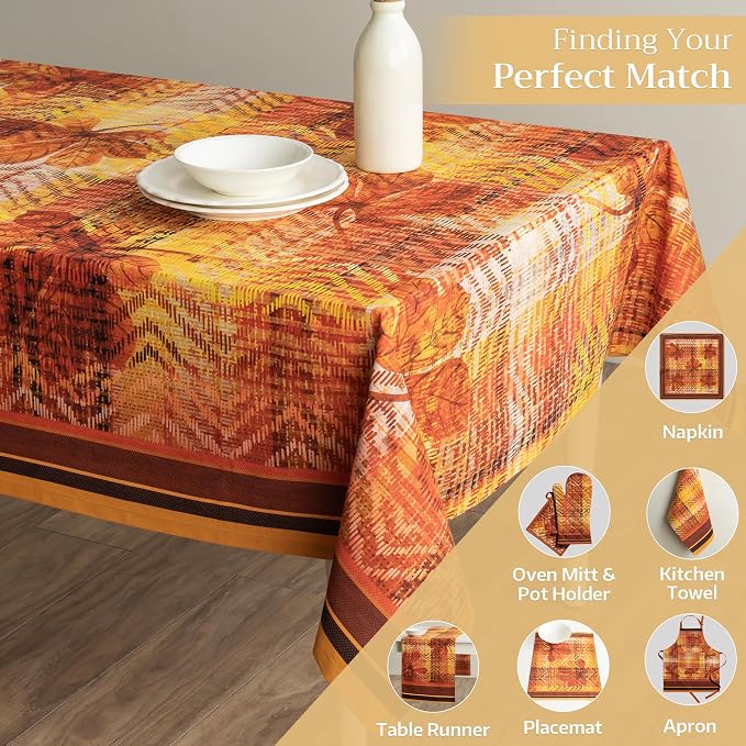 Maison d' Hermine Table Cloth Rectangle Table 100% Cotton 60 x 90 Inches Fall - Image 6