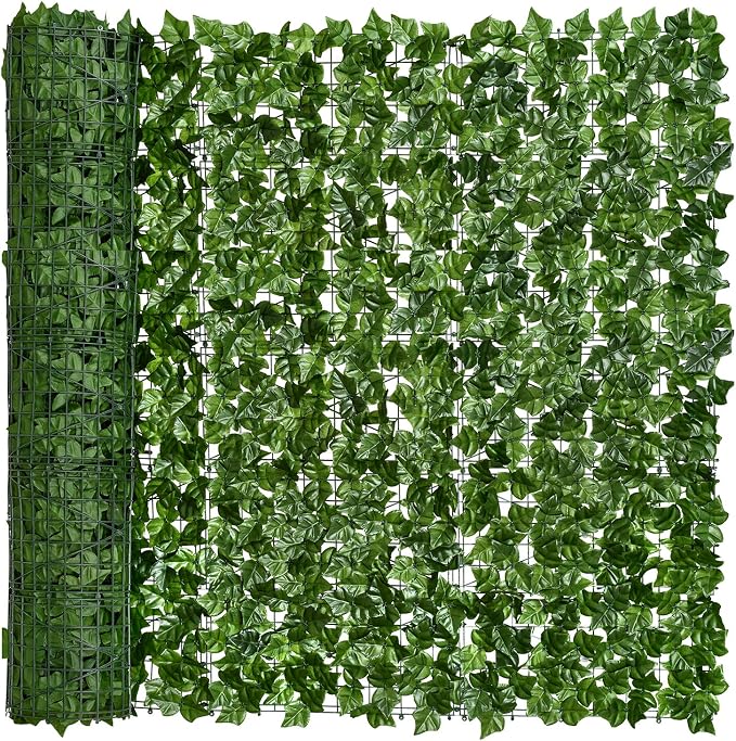 DearHouse Artificial Ivy Privacy Fence, 118x69in Artificial Hedges Fence and by DearHouse