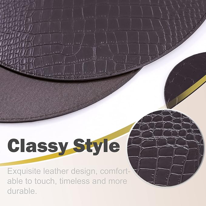 Round Leather Placemats - Image 6