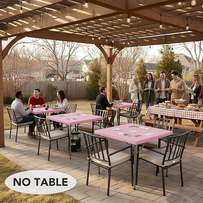 LUSHVIDA 2 Packs Vinyl Card Tablecloth - Image 3