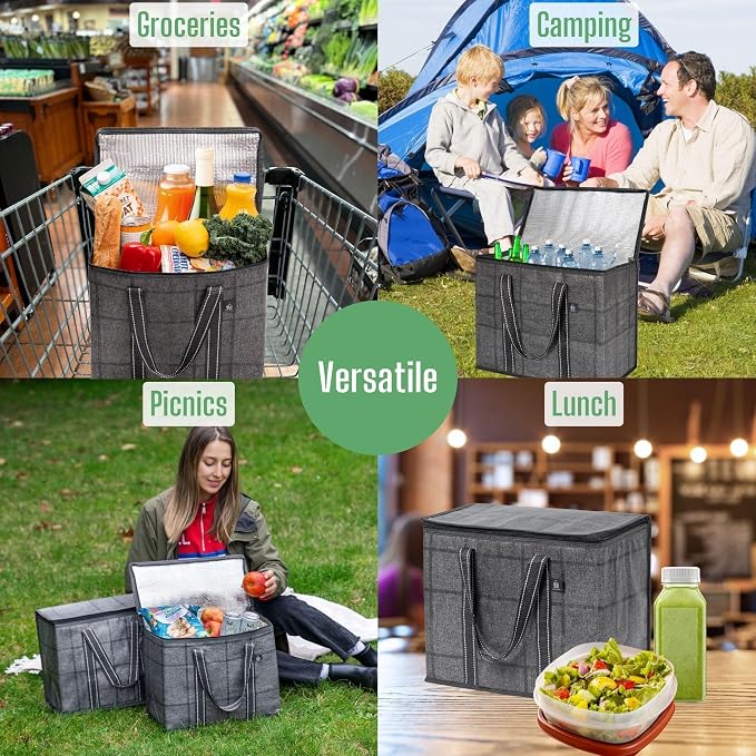 VENO 2 Pack Cooler Bag and Insulated Grocery Bags - Image 7
