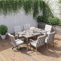 HAPPATIO 7 Piece Patio Dining Set, Aluminum Outdoor Dining Set by HAPPATIO