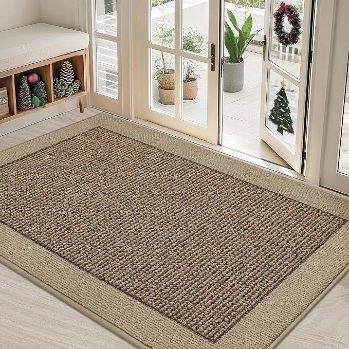 BEQHAUSE Indoor Door Mat 32" x 48", Dirt Trapper Door Mats Non-Slip Entryway by BEQHAUSE