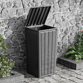 23 Gallon Outdoor Trash Can Waterproof Resin Garbage Can by WTFGO