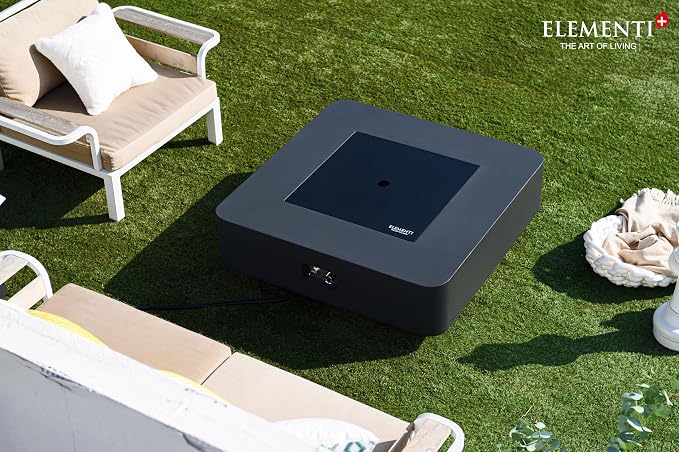 Elementi+ | Bundle Bergamo Gas Fire Pit Cast Concrete 42" Square Fire Table - Image 6
