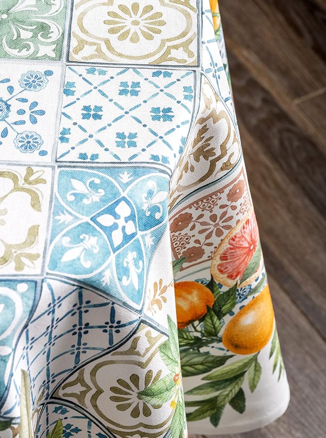 Maison d' Hermine Table Cloth Round Table 100% Cotton 63 Inches Tablecloth - Image 7