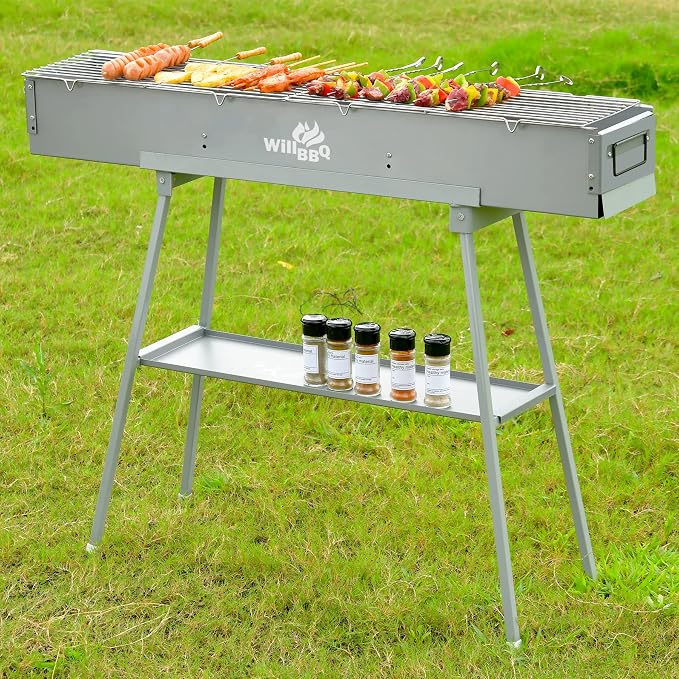 WILLBBQ Charcoal Grills Commercial Quality Portable Multiple Size Hibachi BBQ - Image 2