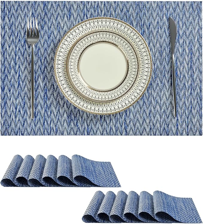 Leetaltree Blue Placemats Set of 12 by Leetaltree-ArtatEveryTable