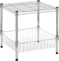 Whitmor 2-Wire Shelving Unit, Metal Storage Shelves, Stacking Shelf by Whitmor