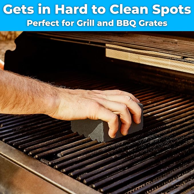 Heavy Duty, Non-Toxic Black Grill Brick Cleaner 8 Pack Reusable Chemical Free - Image 3