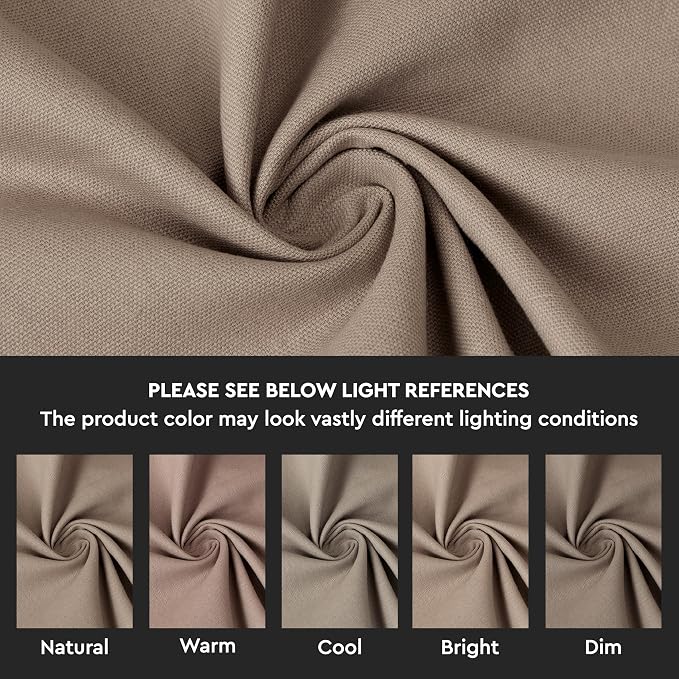 Encasa XO Table Runner 13"x104" Long | Cotton Canvas Fabric | Beige Solid Color - Image 3