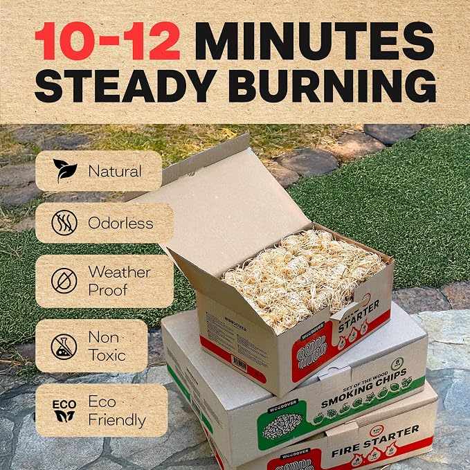 300 pcs Large Fire Starters for Fireplace, Natural Fire Starter for Campfires - Image 3
