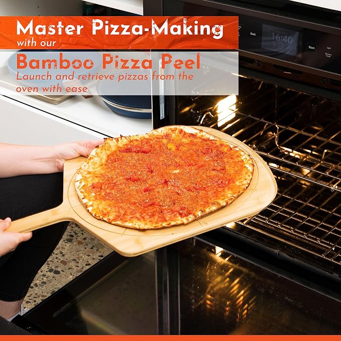 Loftern Wooden Pizza Peel 14 Inch Board - Image 7