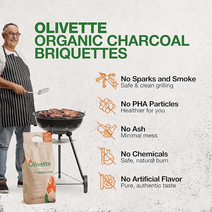 Organic Charcoal Briquettes by Olivette, Reusable Charcoal - Image 8