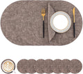 Homaxy Round Faux Leather Placemats and Coasters, Washable Dual-Side Table Mats by Homaxy
