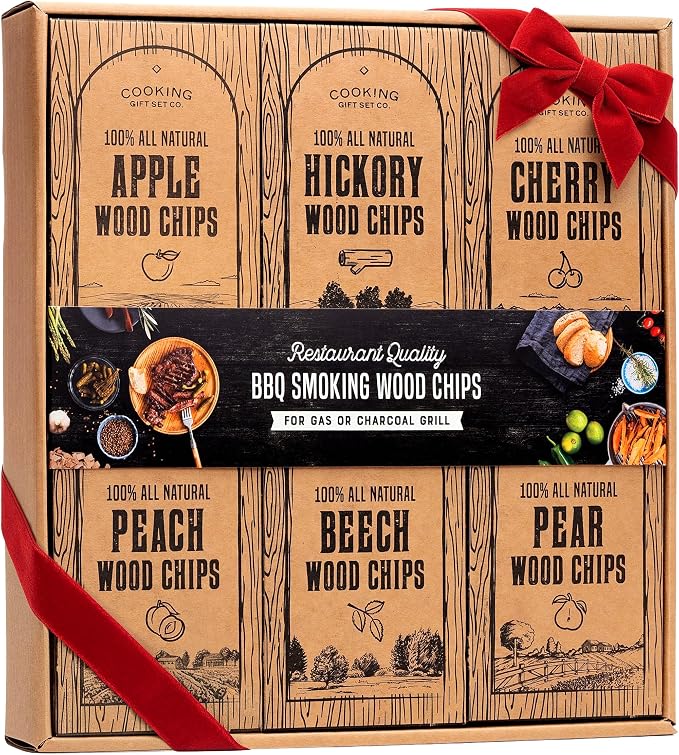 Large Wood Smoking Chips for Smoker by CookingGiftSetCo