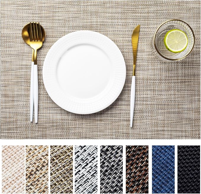 LEXMORE PlaceMats Set of 12 Vinyl/Plastic Woven Place Mats by lexmore
