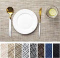 LEXMORE PlaceMats Set of 12 Vinyl/Plastic Woven Place Mats by lexmore