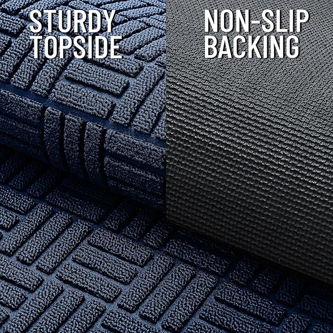 OLANLY Front Door Mat Outside Entrance 35x23, Heavy Duty Sturdy Natural Rubber - Image 4