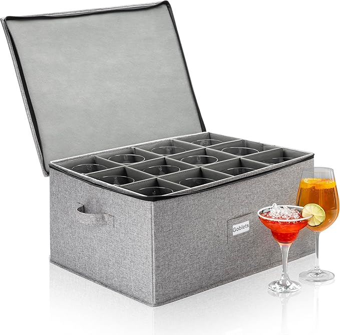 Hard Shell Goblets Storage Box by STOZU