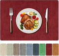 Faux Leather Heat Resistant Christmas Placemats Set of 4 – Waterproof Oilproof by Unknown