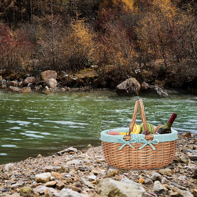 G GOOD GAIN Oval Picnic Basket - Image 2