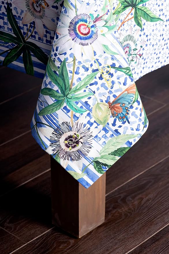 Maison d' Hermine Table Cloth Square Table 100% Cotton 54 x 54 Inches - Image 8