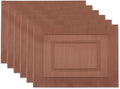 DII PVC Tabletop Collection Woven Indoor/Outdoor, Placemat Set, 6 Piece by DII