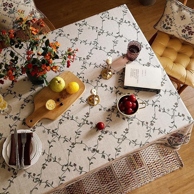 patdrea Designer Vintage French Square Tablecloth, Fall Country Breathable - Image 5