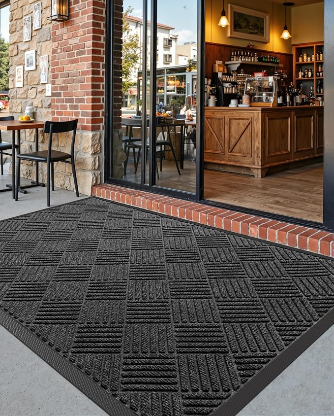 DEXI Front Door Mat Outside Entrance, 2x4 ft Rubber Entry Doormat Heavy Duty - Image 8