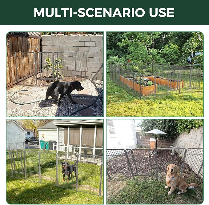 FXW Garden Fence Outdoor for The Yard – 45in x 109.4ft Heavy Duty Metal Animal - Image 6