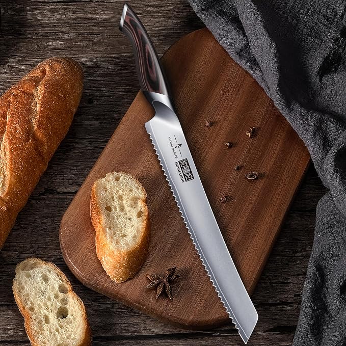 HOSHANHO Bread Knife 10 inch, Japanese High Carbon Stainless Steel Serrated - Image 6