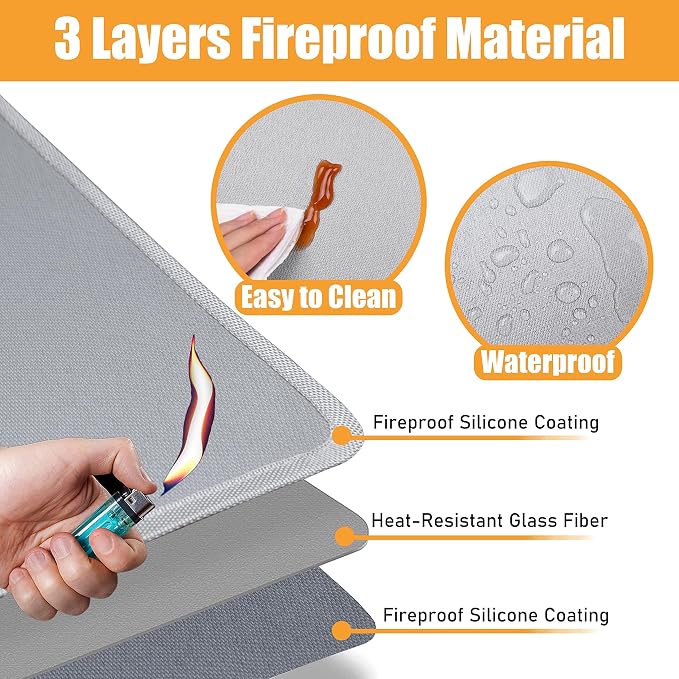 24 x 31in Fireproof Grill Mats for Outdoor Grill to Protect Your Grill Table - Image 4