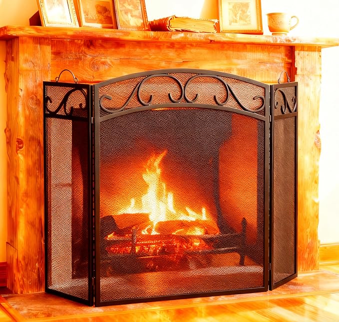 Fire Beauty Fireplace Screen 3 Panel by FireBeauty