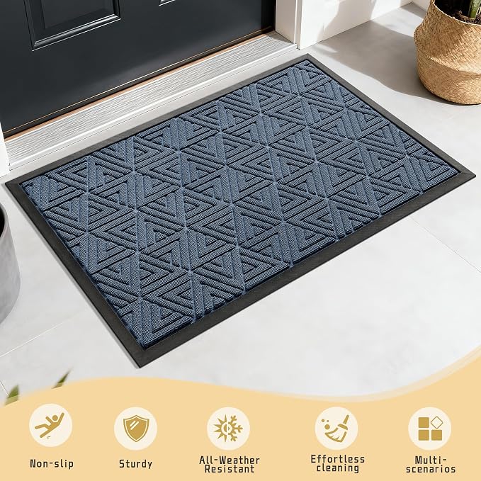 Yimobra Outdoor Mats for Front Door 29.5x17, Stops Mud & Dirt at Entrance - Image 7