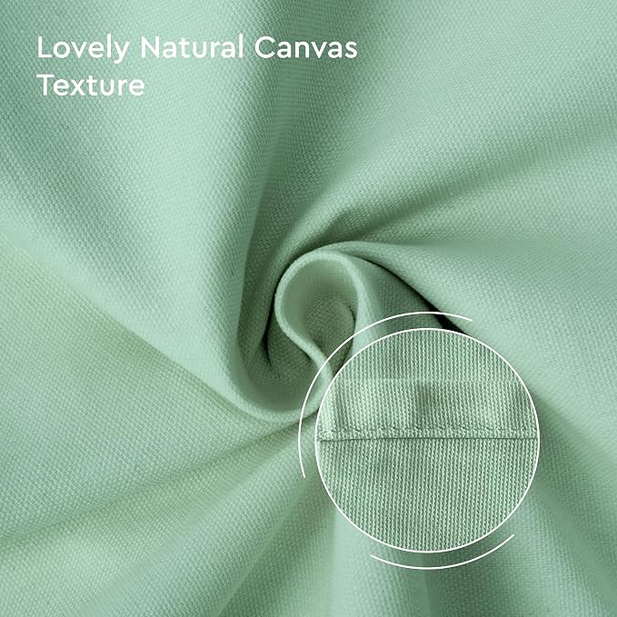 Encasa XO Table Runner 13"x36" Long | Cotton Canvas Fabric | Mint Green Solid - Image 6