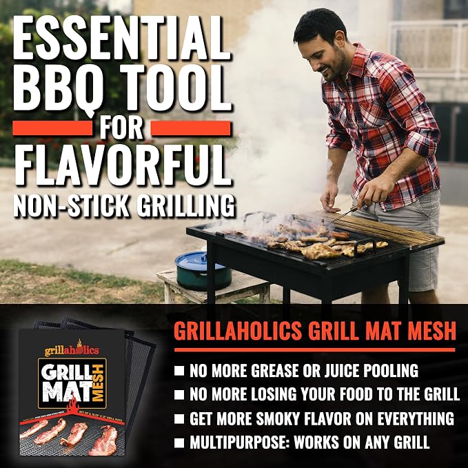 Grillaholics BBQ Mesh Grill Mat - Image 2